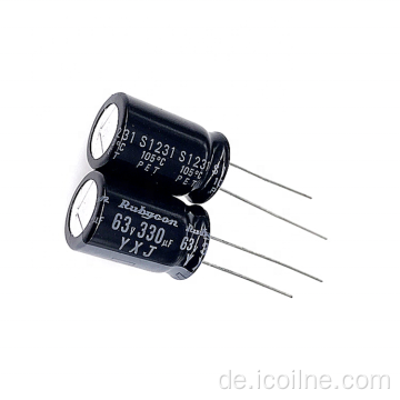 Original 330UF 63V -Stecker in Aluminium -Elektrolytkondensator